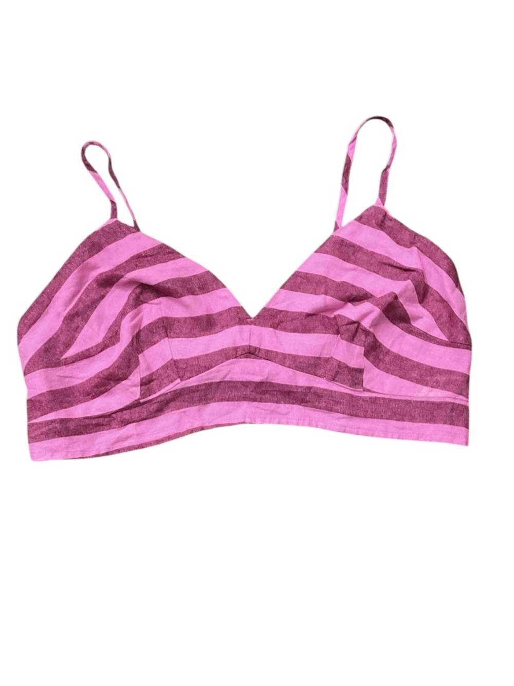 A New Day Pink and Magenta Striped Camisole Bralette RT $20